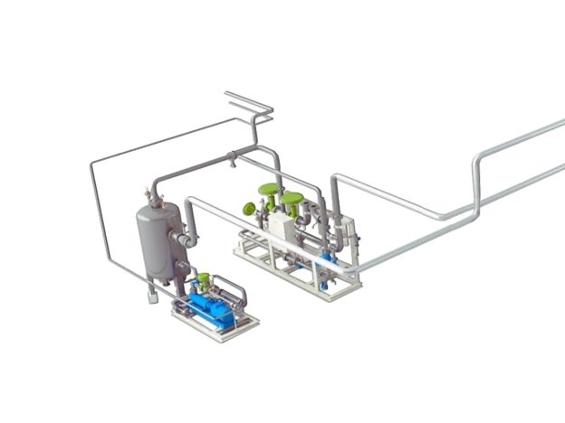 Steam and condensate system