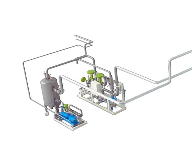 Steam and condensate system